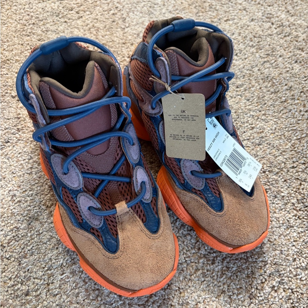 Yeezy 500 High Kids Sneakers - Brown and Orange